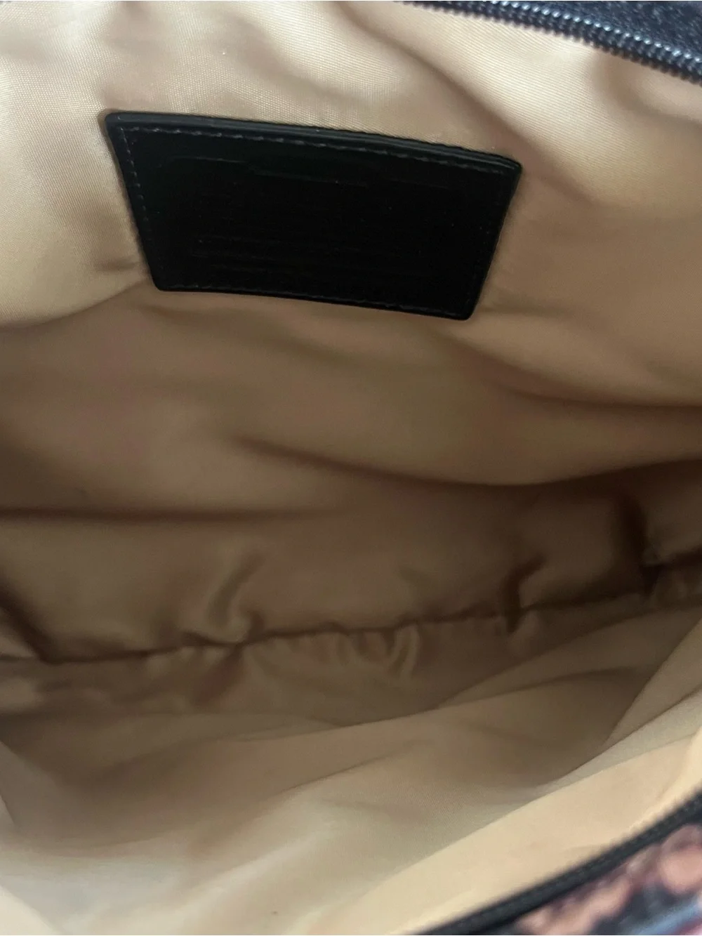 Coach purple & brown leopard-print bag